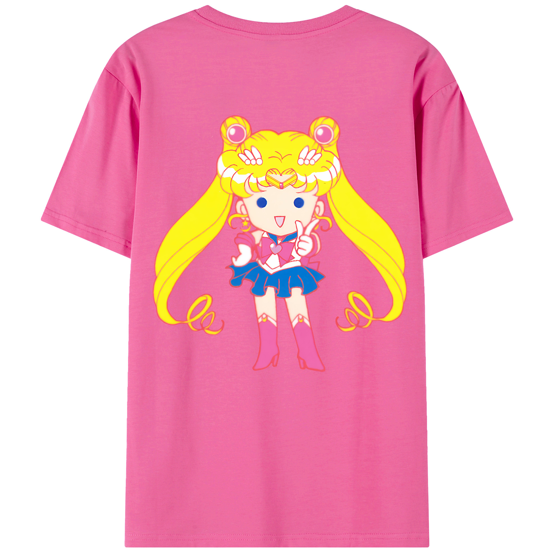 （画像用） 美少女戦士セーラームーン 月野 うさぎ つきの うさぎ Sailor Moon Tsukino Usagi レディース半袖Tシャツ(バックプリント)